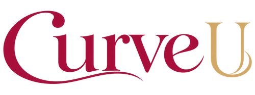 CurveU raspberry and gold logo