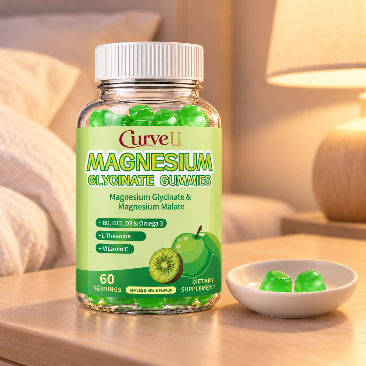 CurveU magnesium matching original packaging bedside routine