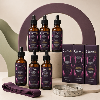 CurveU 180-day system with six bottles resistance band and measuring tape