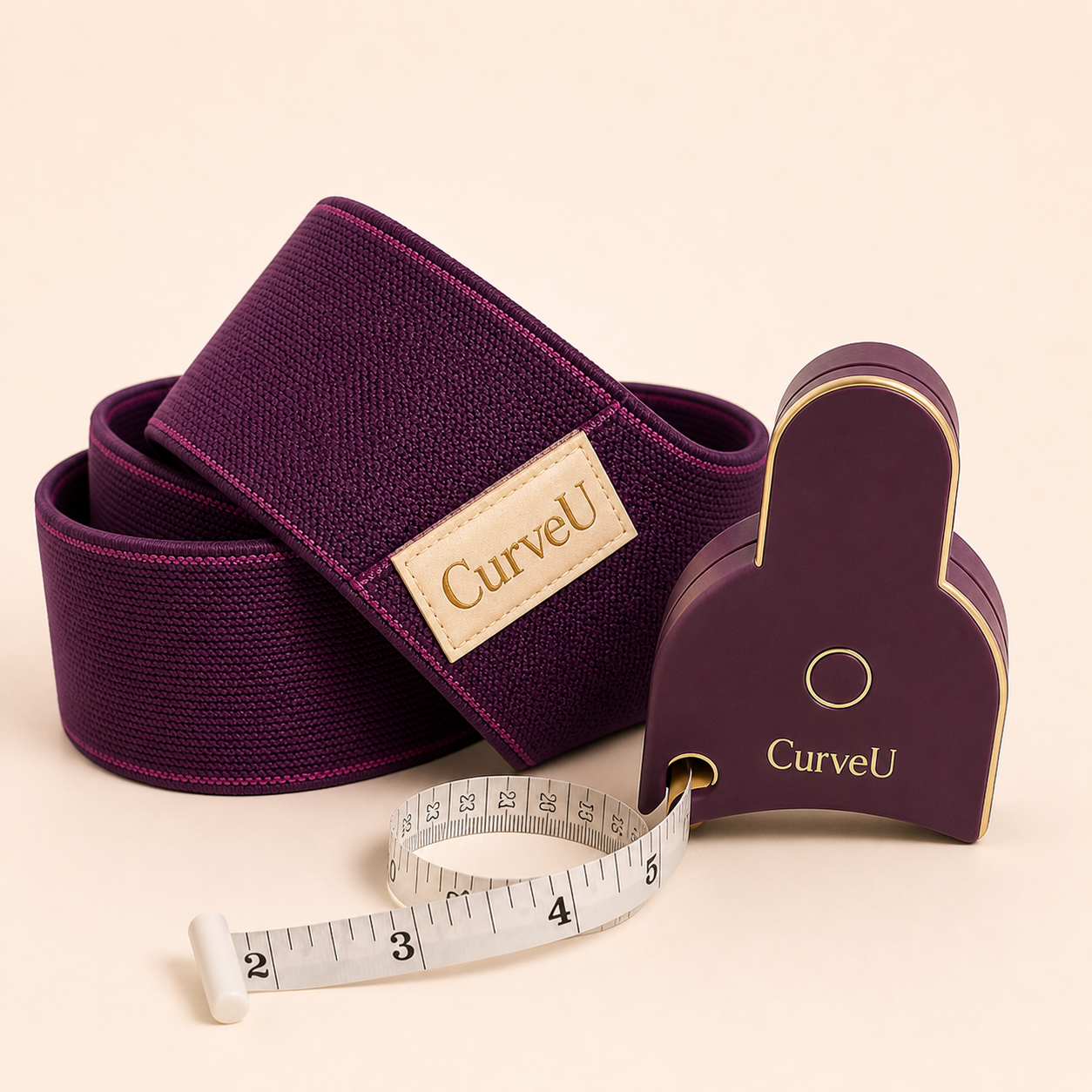 CurveU Sculpt & Track Kit with resistance band and body measuring tape